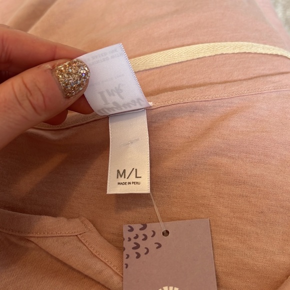 AUGUST INK Pink Choose Happy Loose Fit T Shirt | M/L - Picture 8 of 9